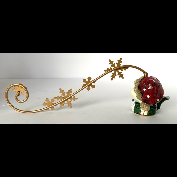 HOME INTERIORS SNOWMAN/SNOWFLAKE CANDLE SNUFFER- RARE - Picture 3 of 4